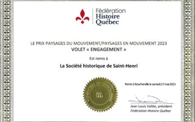 Un autre prix décerné à la SHSH